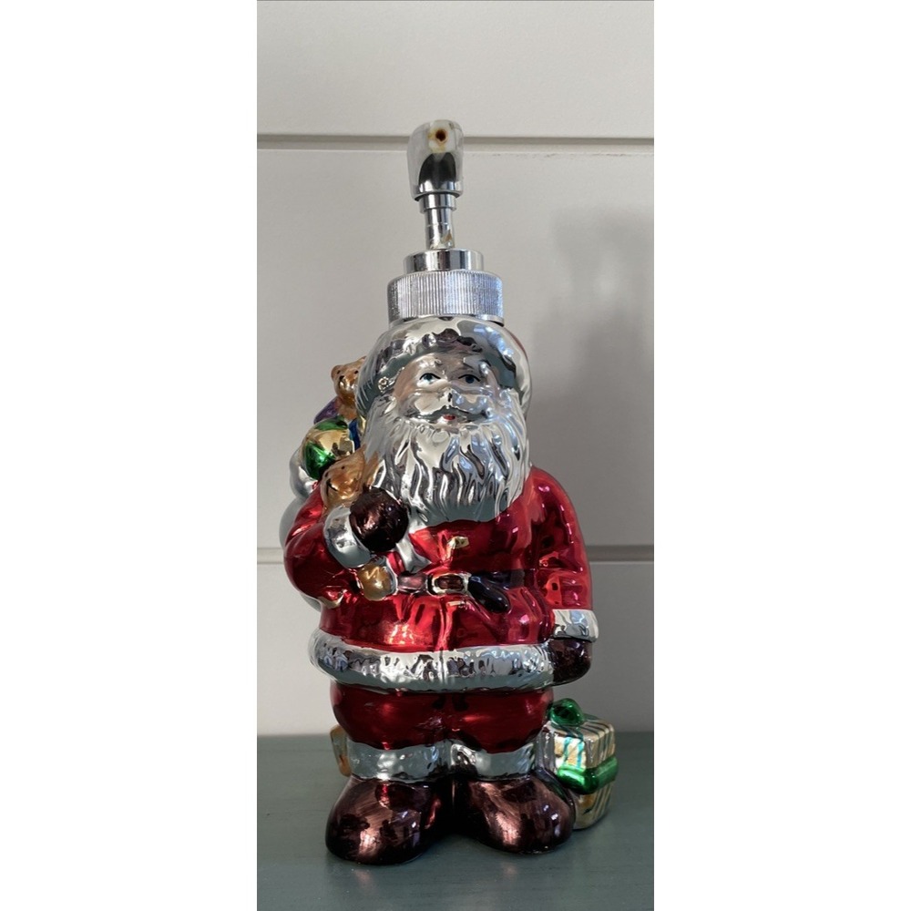 1998 Allure Shiny Brightโ Metallic Santa Pump Soap Lotion Dispenser